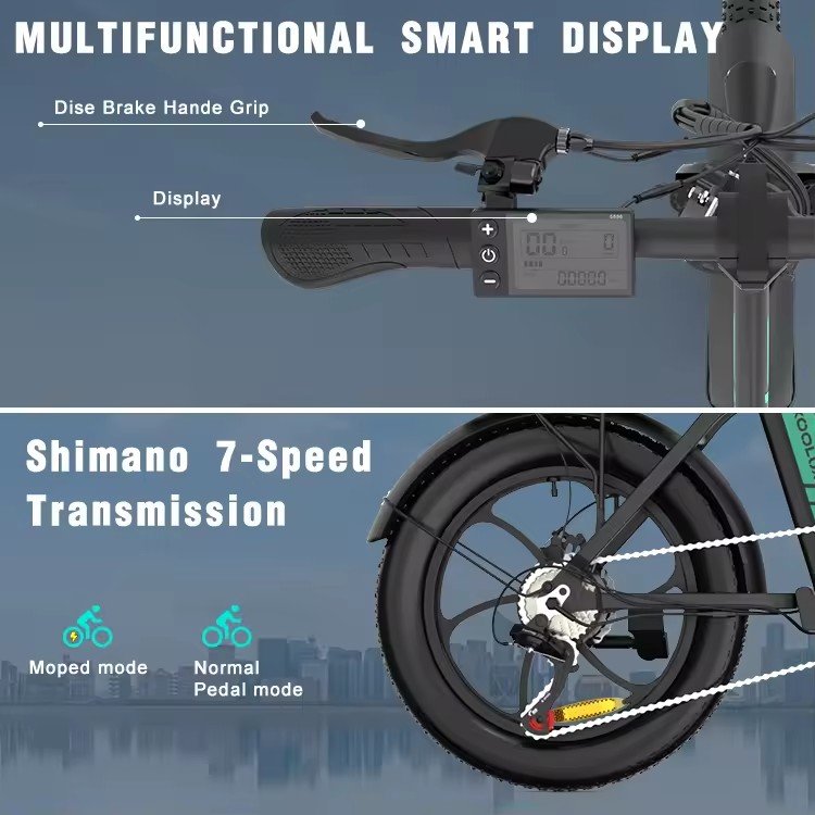 EU Warehouse Electric Bike Bicycle Motorbike Exercise Electric City Bike E Bike Kookux 250W Fat Tyre Folding Ebike