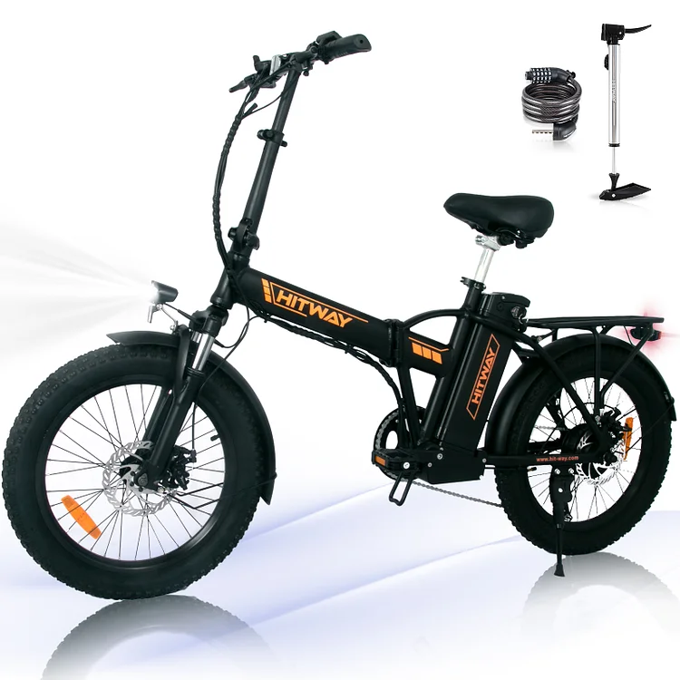 UK Warehouse BK11 E-Bike Electric Bicycle 20*3 Inch 36V Lithium Battery Foldable City E-Bike Fat Tyres Adults Folding Bike