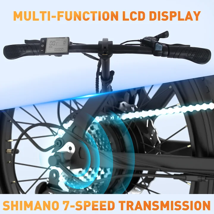 UK Warehouse BK11 E-Bike Electric Bicycle 20*3 Inch 36V Lithium Battery Foldable City E-Bike Fat Tyres Adults Folding Bike