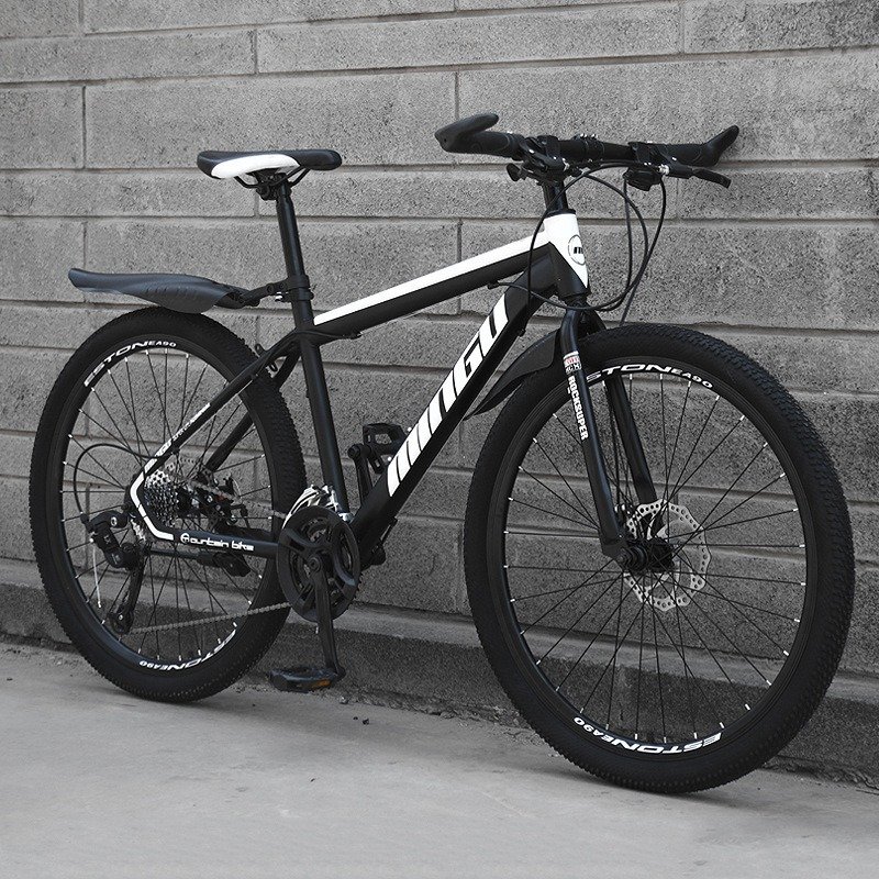 26-Inch Mountain Bike with 21/24 Speed Steel Frame Aluminum Alloy Double Rims