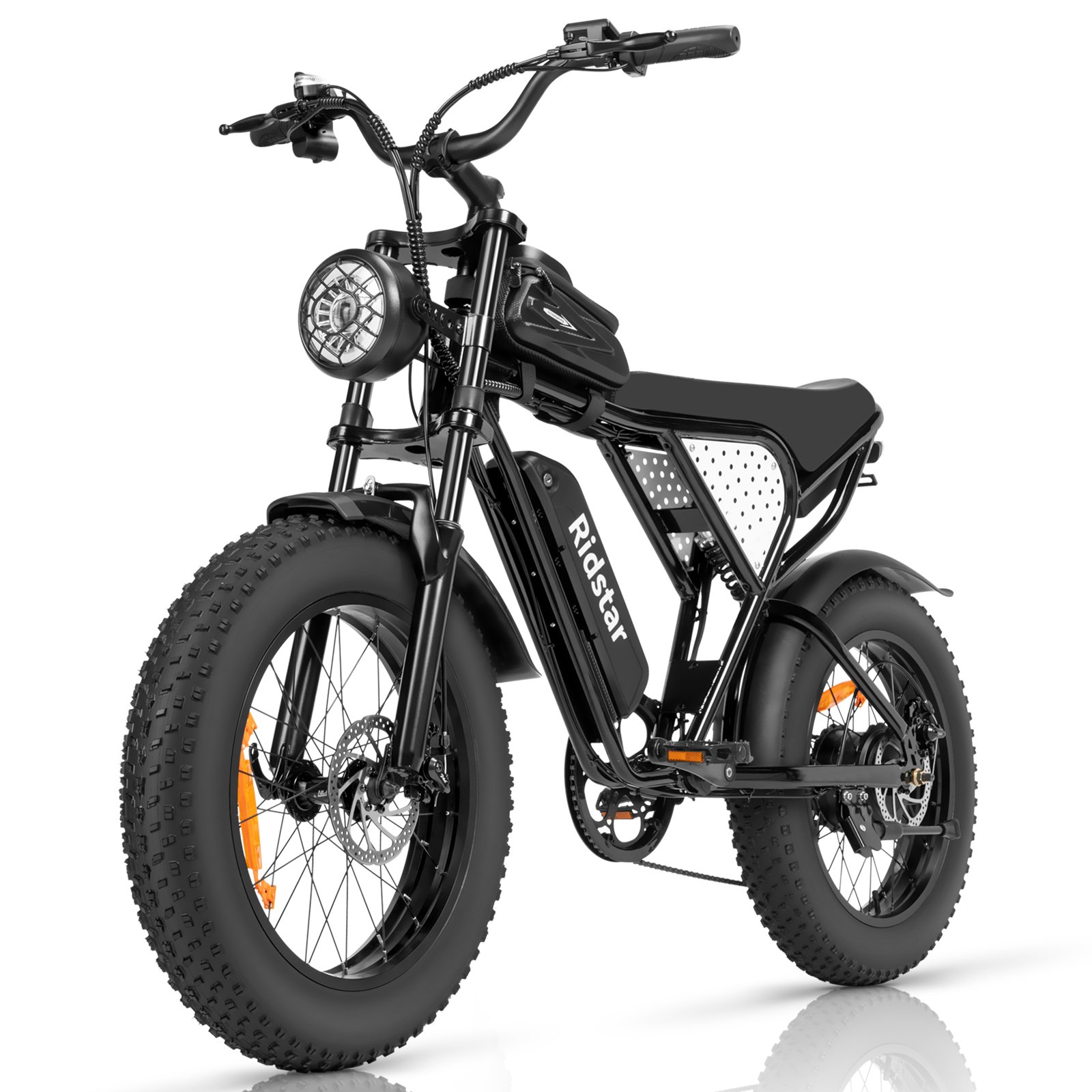 7 Speed 20 Inches Smart Mountain Electric Bike 1000W Fast Charge with 15ah Lithium Battery