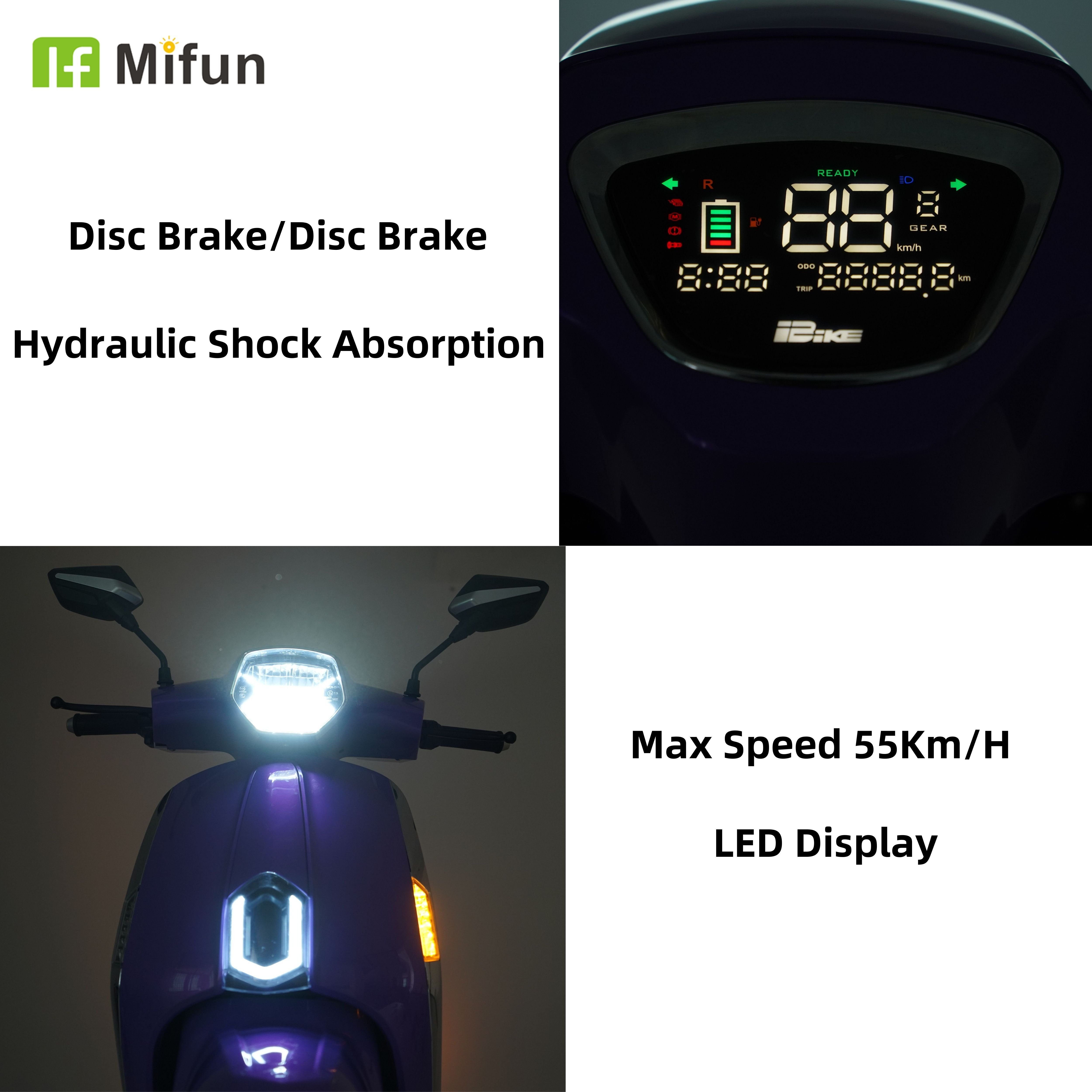 Popular EEC ckd Mobility 72V 2 Wheels motorcycles Electric Scooter electric city bike