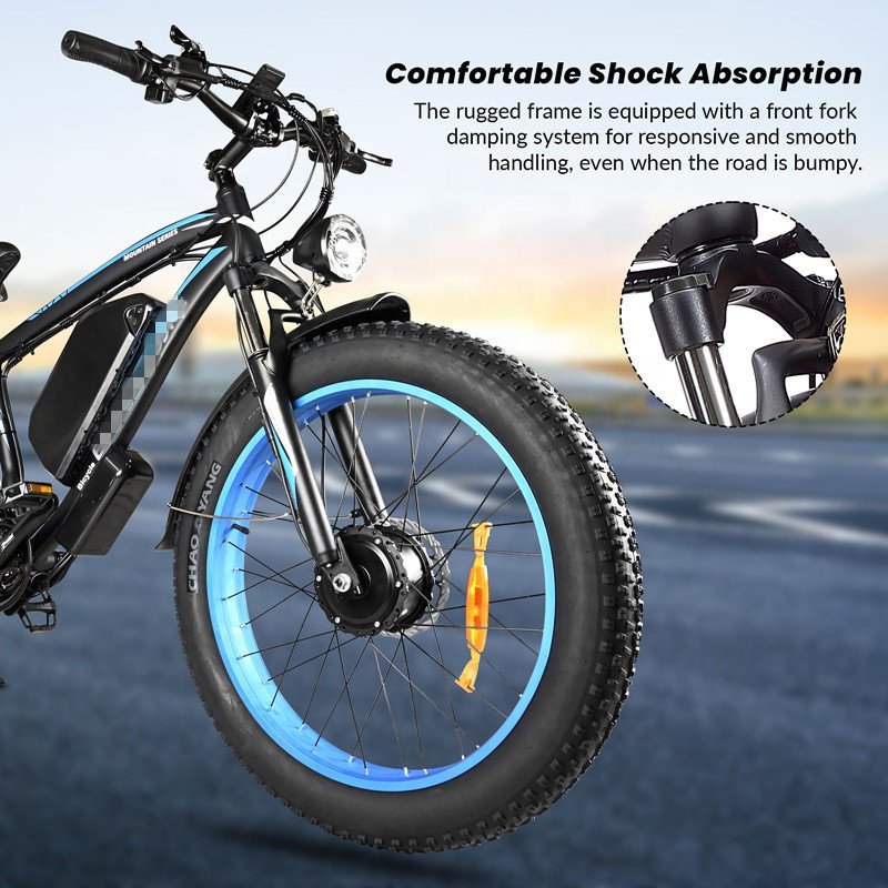 Most Powerful 48V Aluminum Alloy Electric Hybrid Bike 2000W Enduro & 1000W Bomber Mountain E-Bike Model for Snow Dirt Riding