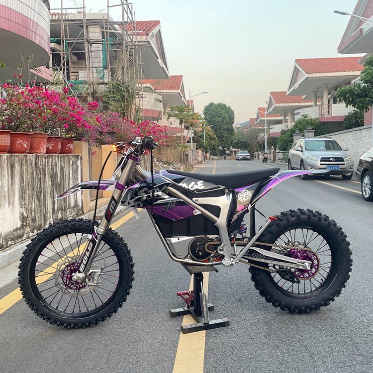 Starstage Electric Mountain Bike 5000W Titanium Frame Air-Cooled Motor 76V Battery 97Km/h Brushless Power