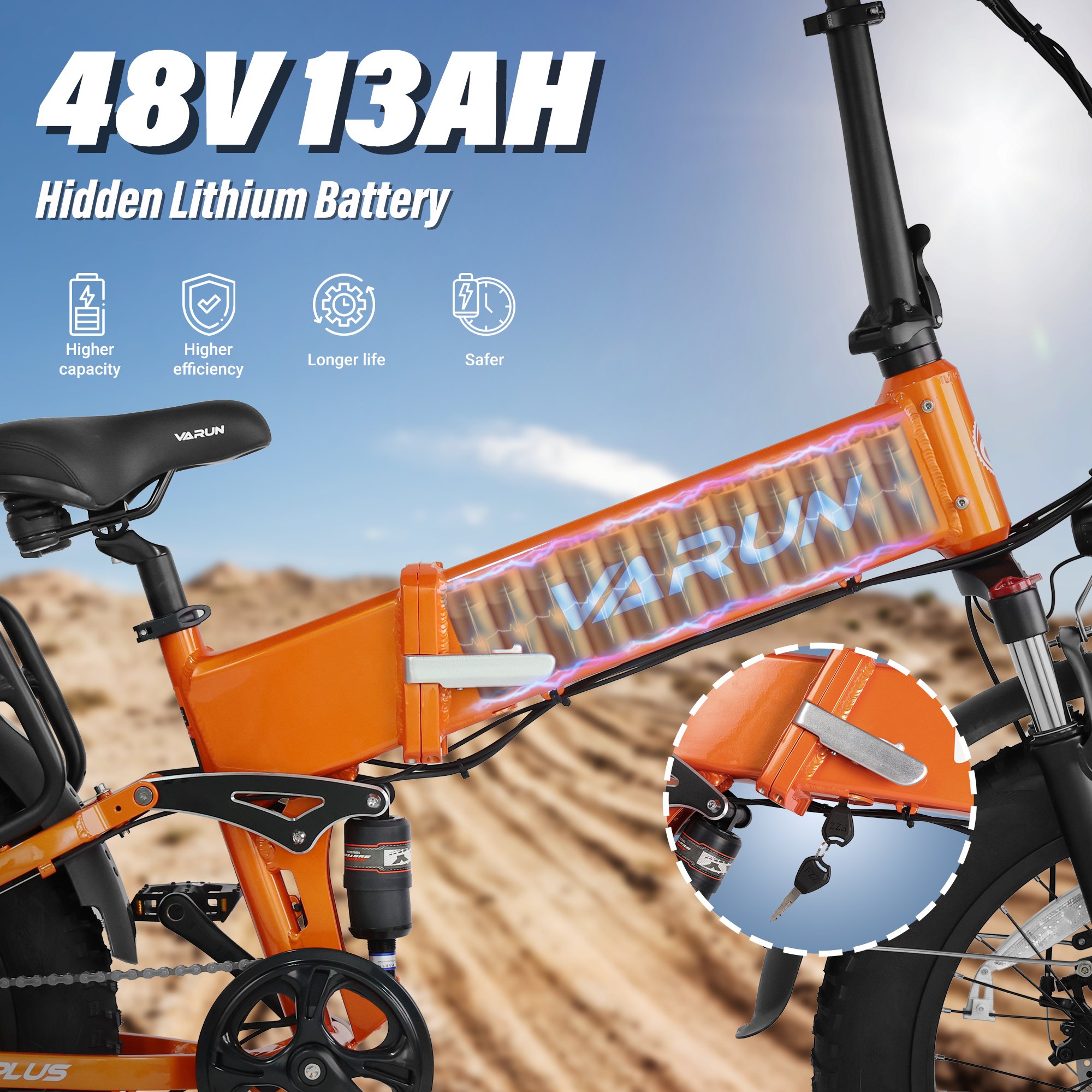 EU USA Warehouse Stock Two Seater Electric Foldable City Bike 48V 500W 13AH 40KMH Long Rang Ebike 20*4 Aluminum Fat Tire E Bike