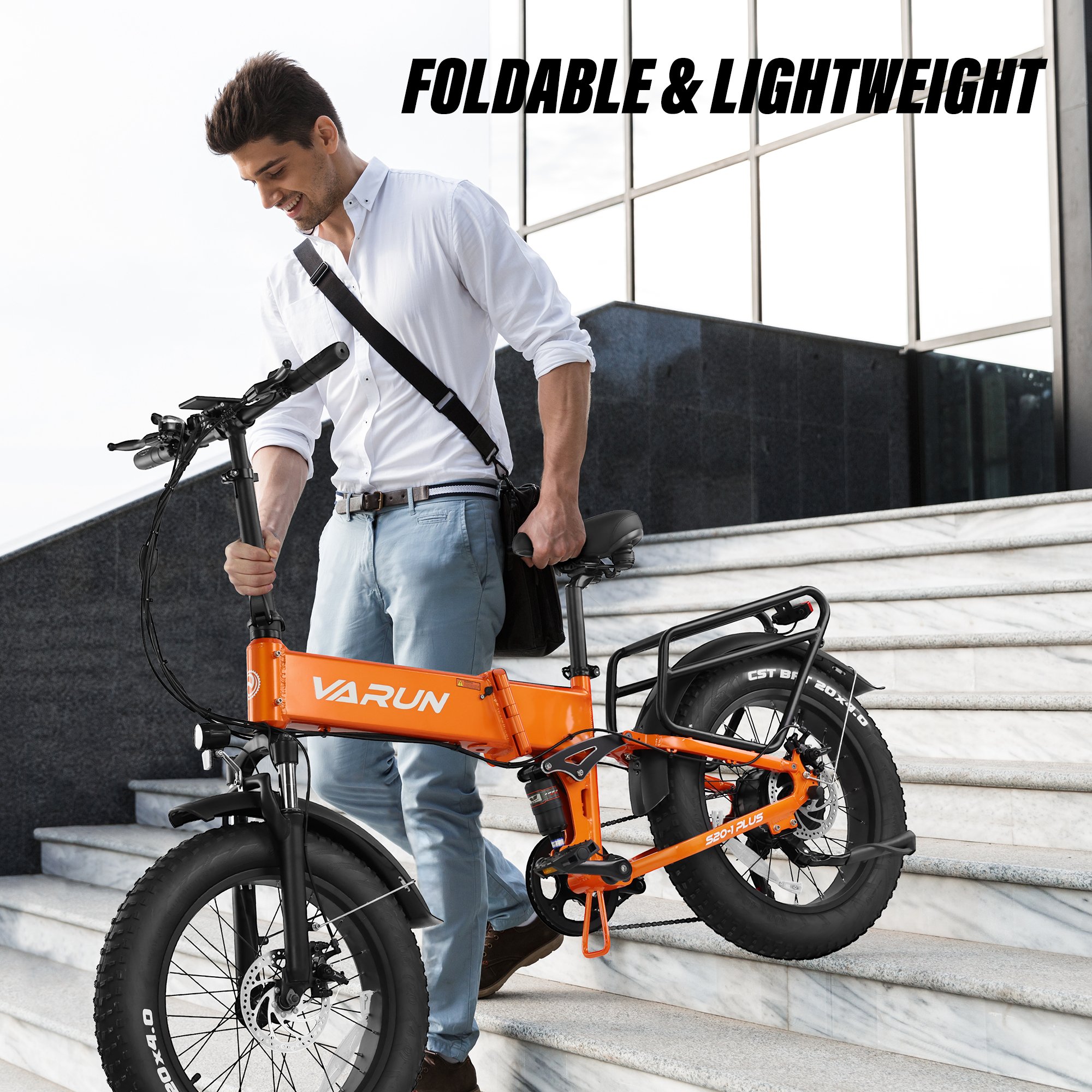 EU USA Warehouse Stock Two Seater Electric Foldable City Bike 48V 500W 13AH 40KMH Long Rang Ebike 20*4 Aluminum Fat Tire E Bike