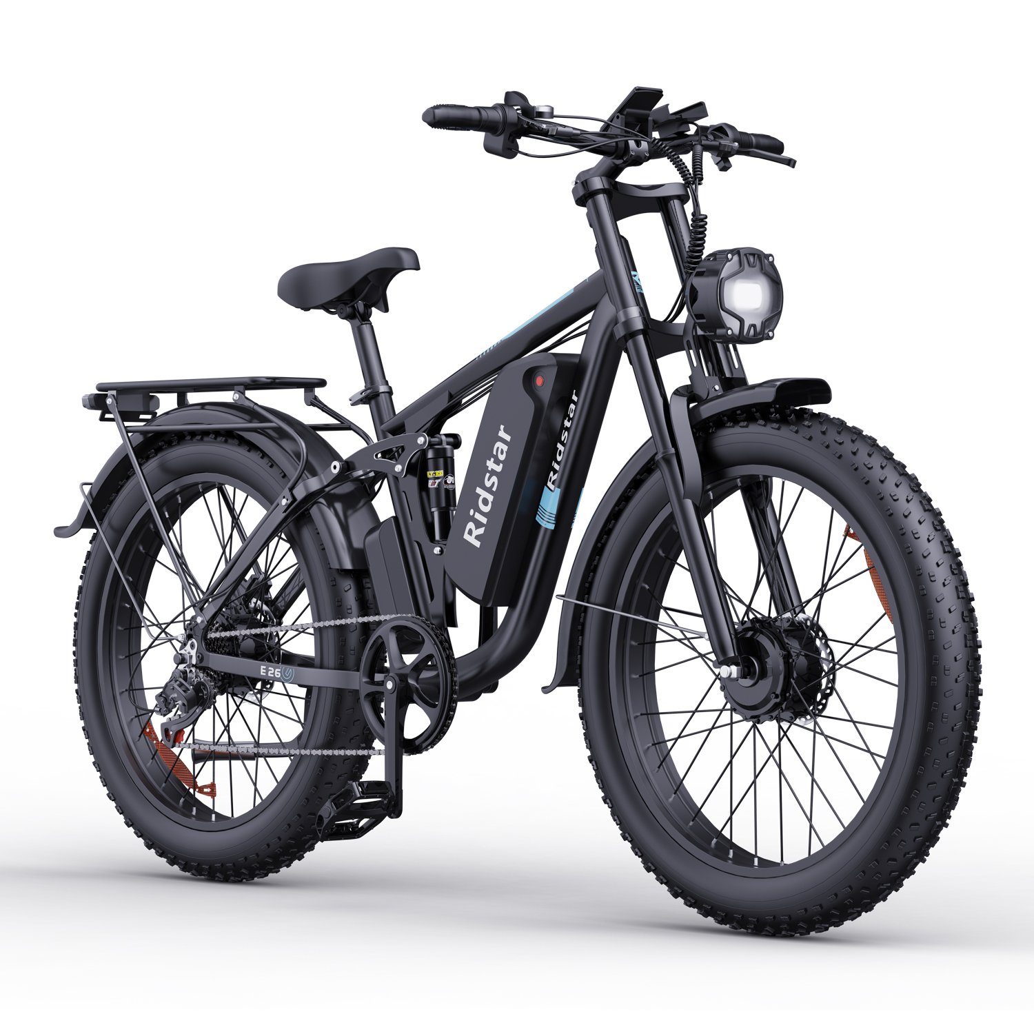 EU Dual Motor 2000W 2024 Electric Mountain Bikes E26PRO 48V 23AH Fat Tire Electric Bikes Off Road Electric Bike