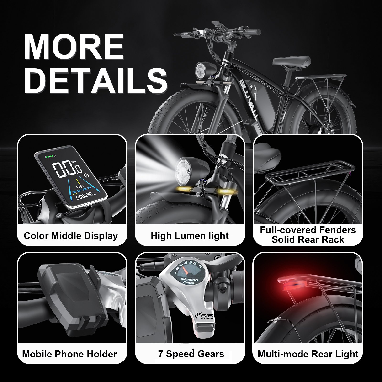 Us Warehouse 26 Inch 48v 16ah Lithium Battery Ebike Electric Mountain Bike For Adults 1000w Electric Bicycles Fat Tire