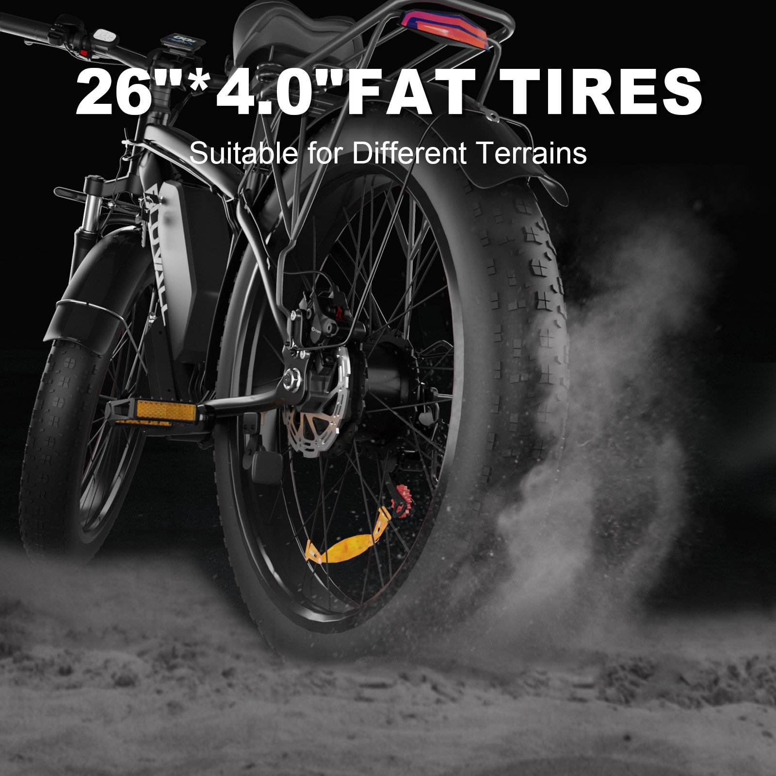 Us Warehouse 26 Inch 48v 16ah Lithium Battery Ebike Electric Mountain Bike For Adults 1000w Electric Bicycles Fat Tire