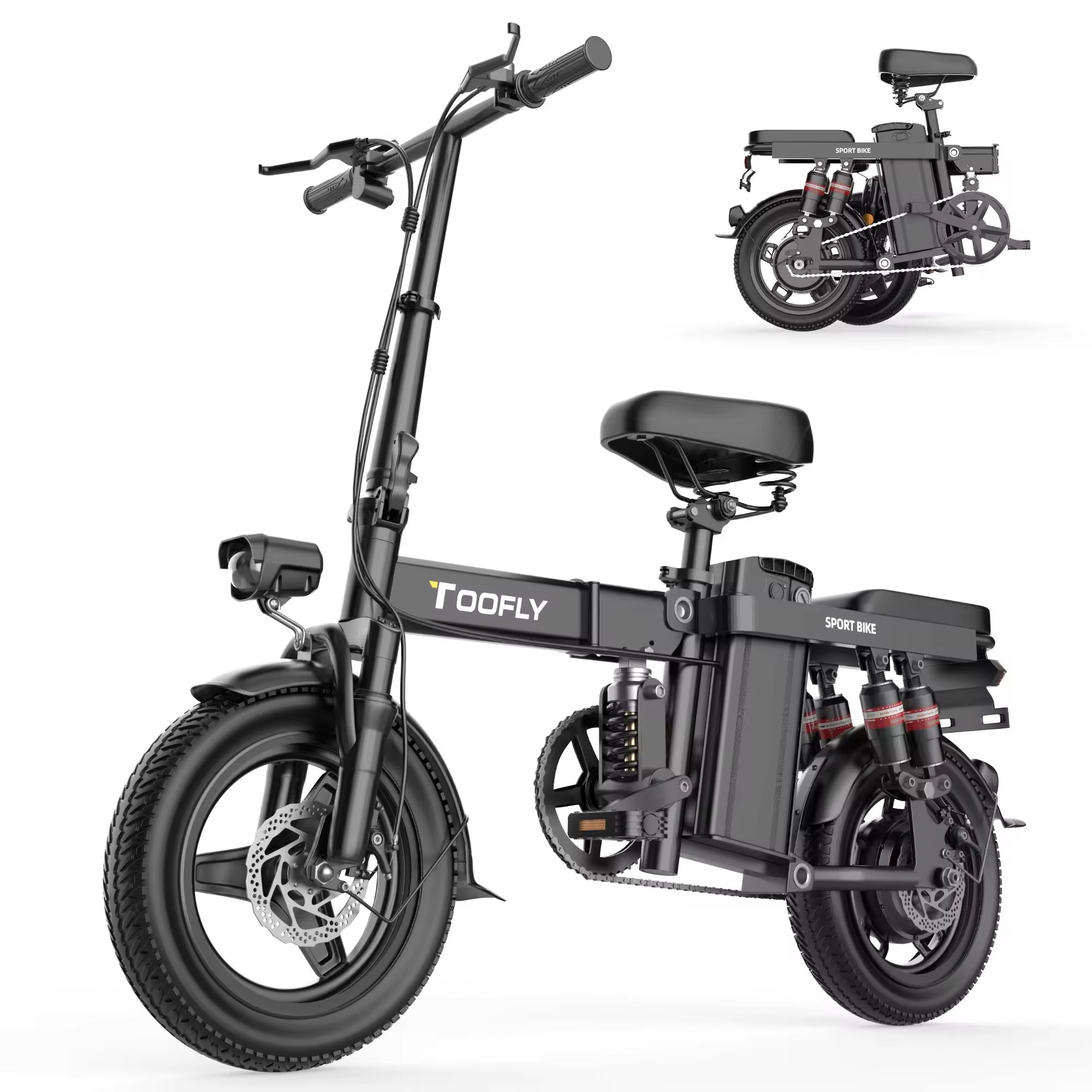 Cheap Foldable 2 Wheel Electric Bike Powerful Motor Electric Mobility Scooter for Adult
