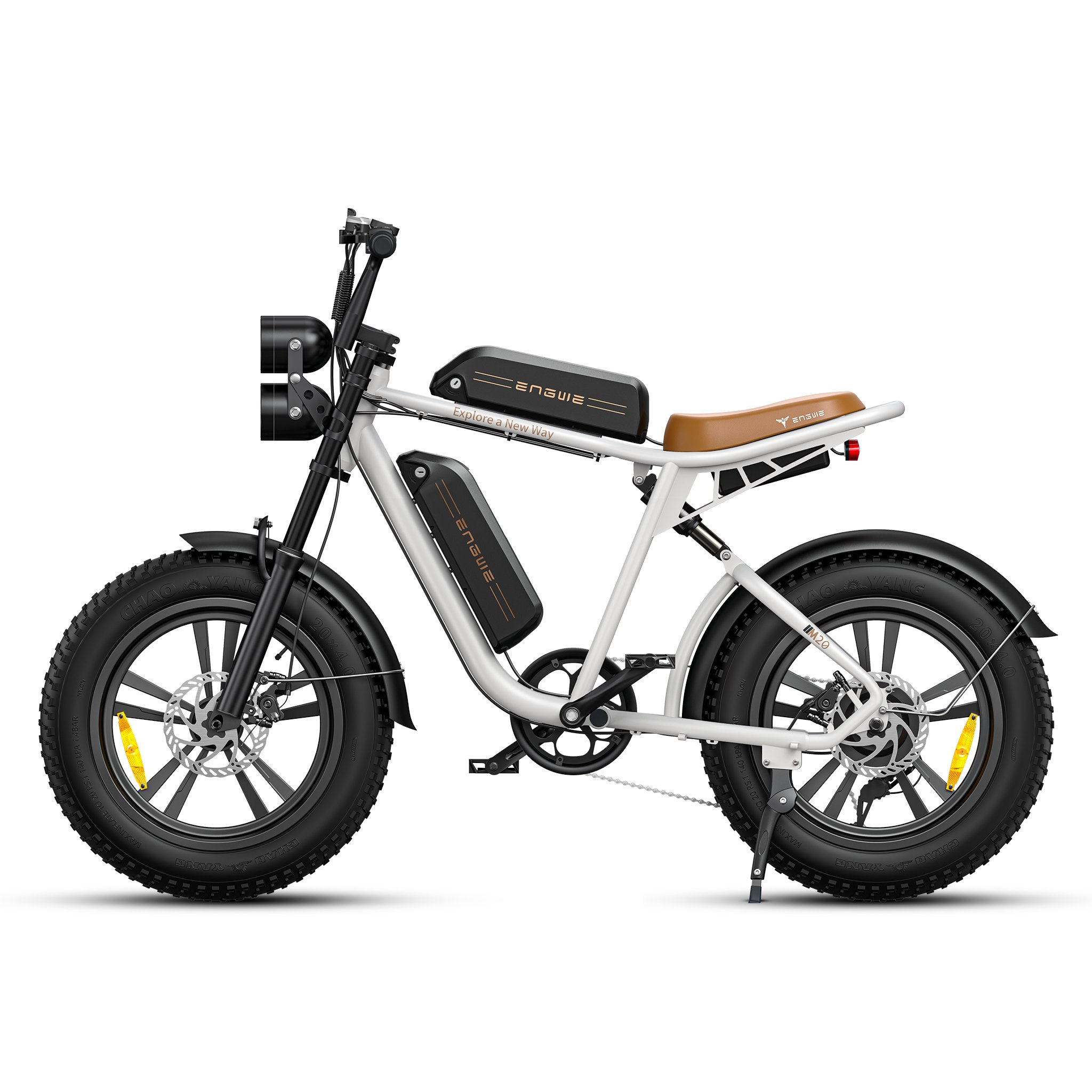ENGWE M20 New Arrival Electric Bike 20 Inch Fat Tire Bicycle 750W Full-shock Electric Mountain Bike Lithium Battery 48V 7 Speed