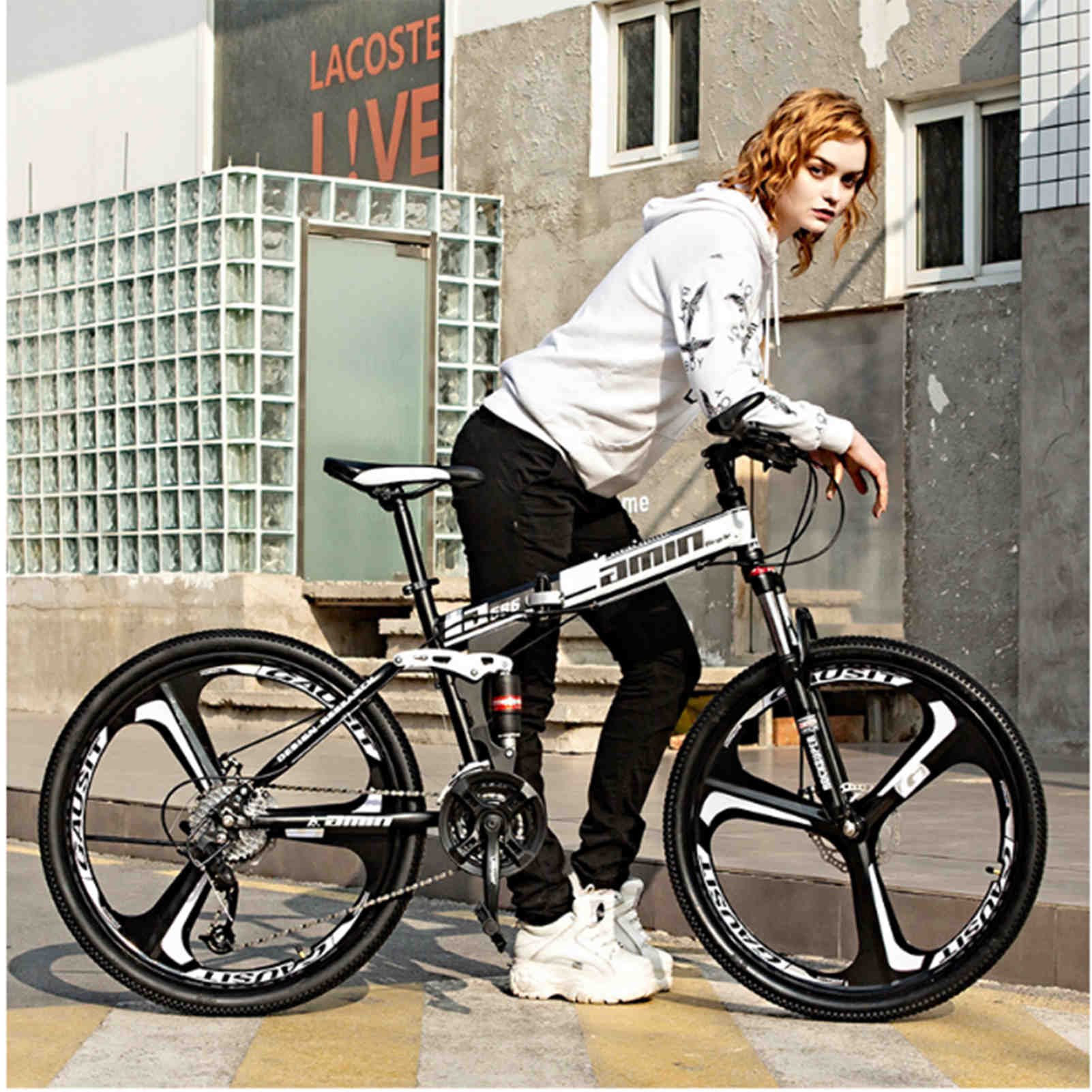 China High Quality Customized 24 26 27.5 29 Inch Foldable OEM Bicicleta 21 Speed Full Suspension Adults Mountain Folding Bike