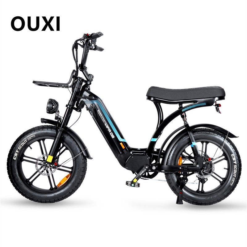 New OUXI Q8 Long Range Electric Motor Bicycle 250w 500w 1000w Gear Fat Tire Mountain Bike with Front Basket
