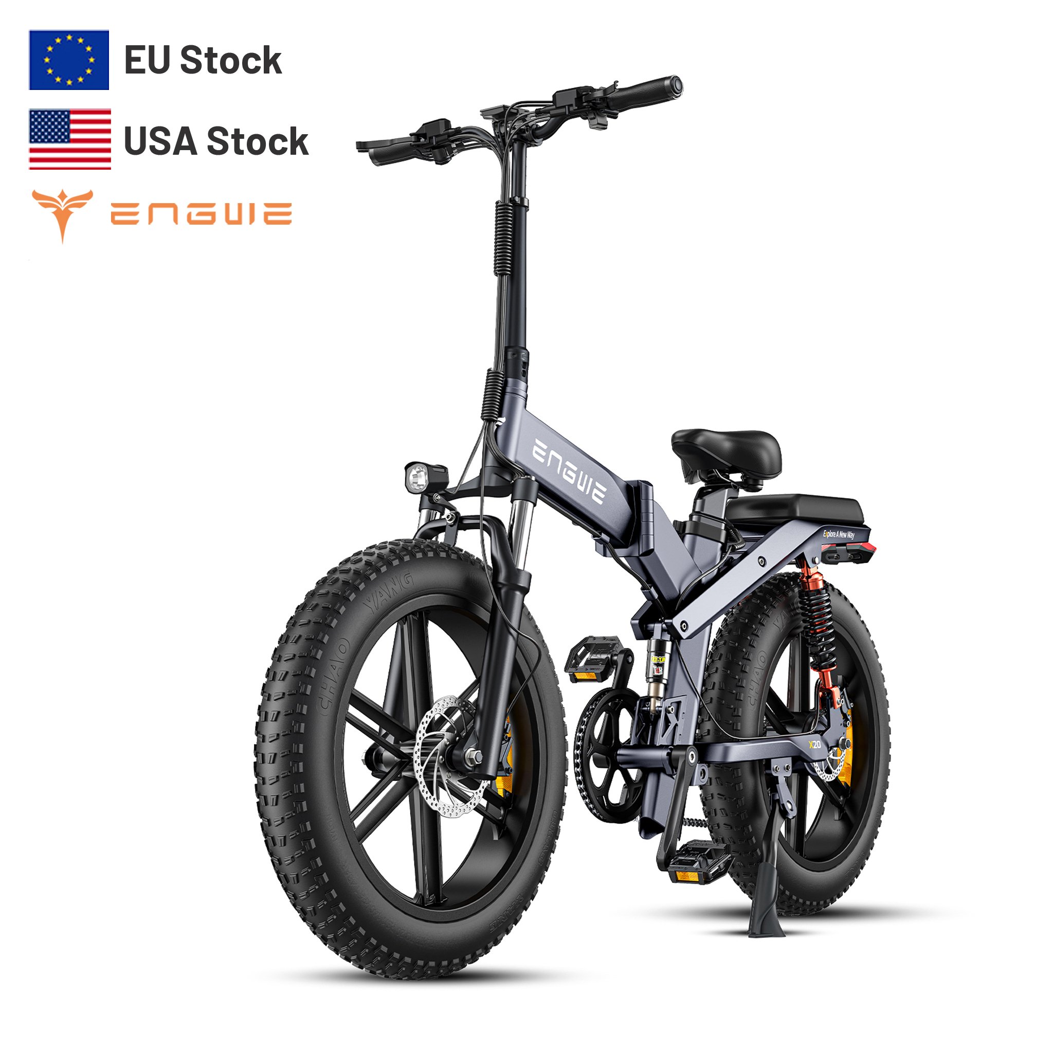 ENGWE X20 750W Electric Mountain Bike 48V Brushless Hub Motor Ebike 20in Electric City Bike