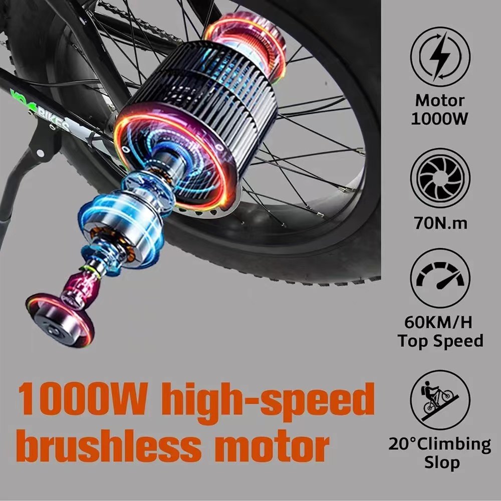 Fast Speed 60KM/H 1000W E-bike Fat Super Ebike 73 RX Off-road Electric Bikes US Warehouse cheap City Beach Electric Bike E-Bike
