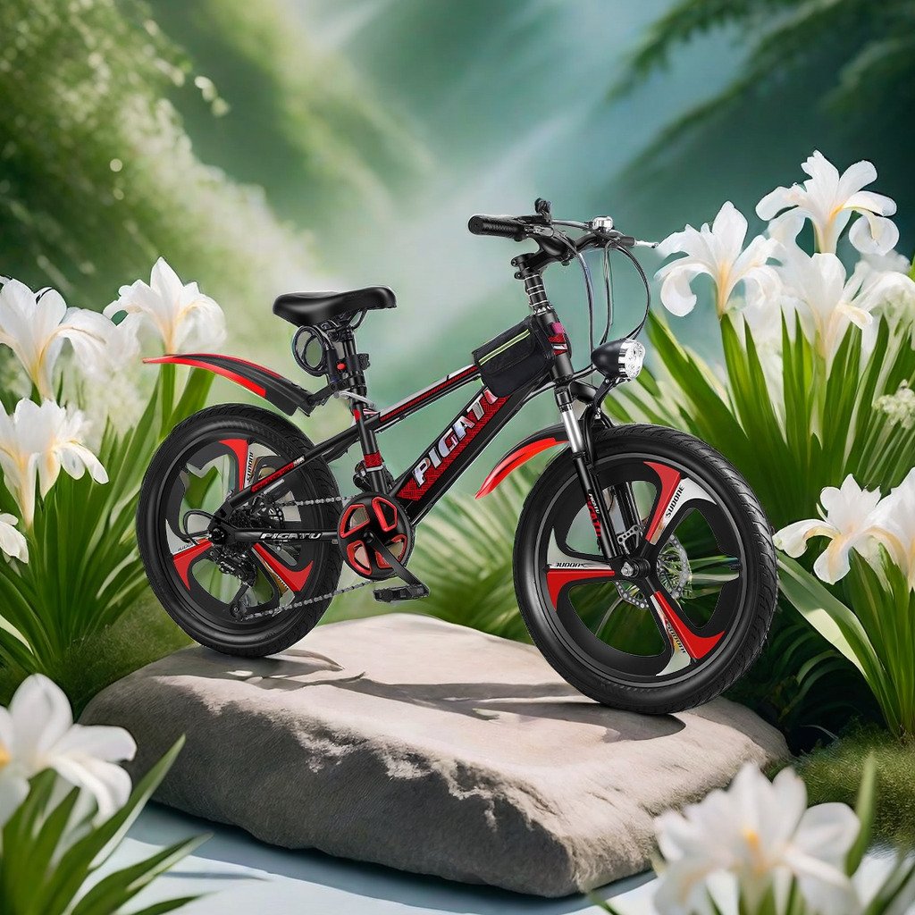 6-Speed Kids' MTB Durable All Terrain Mountain Bike Available in 18" 20" 22" and 24"