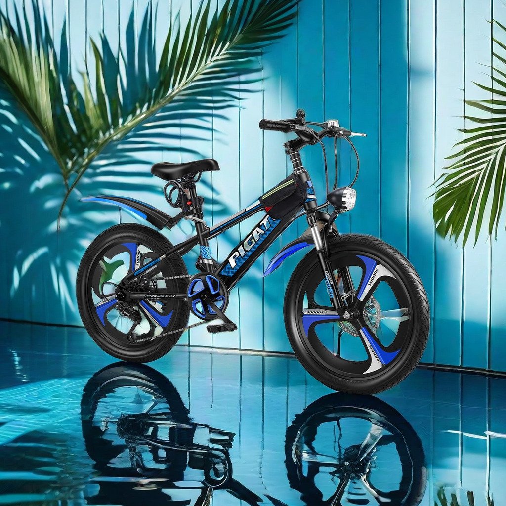 6-Speed Kids' MTB Durable All Terrain Mountain Bike Available in 18" 20" 22" and 24"