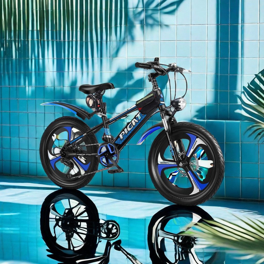 6-Speed Kids' MTB Durable All Terrain Mountain Bike Available in 18" 20" 22" and 24"