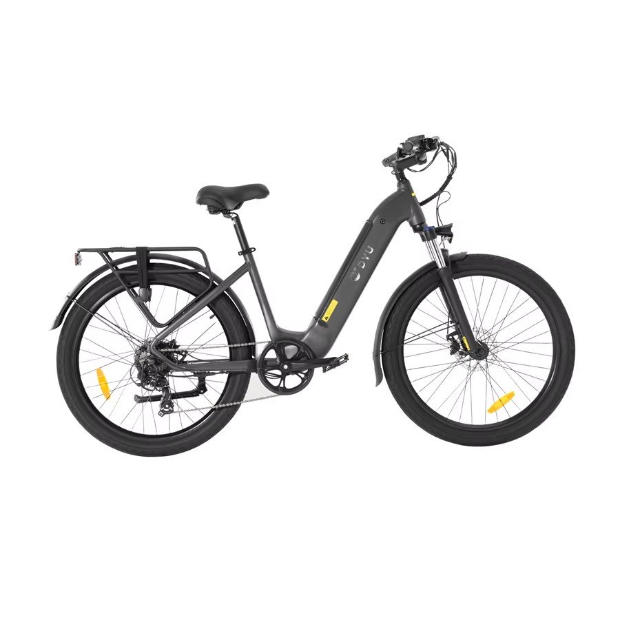 DYU C1 europe warehouse electric bicycle adult city e bike 26'' cargo ebike velo electrique battery powered bike for adults