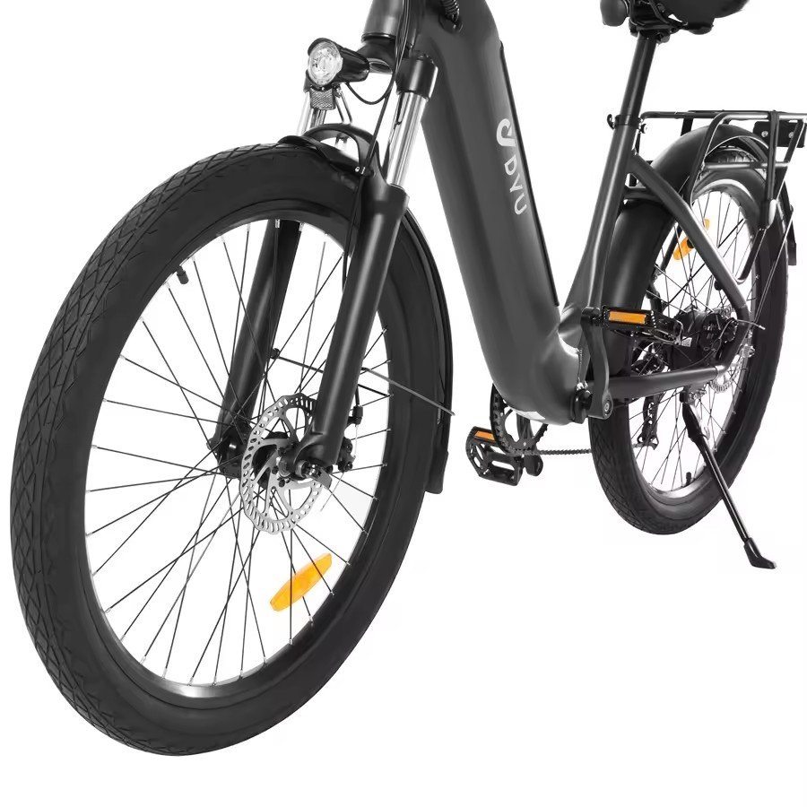 DYU C1 europe warehouse electric bicycle adult city e bike 26'' cargo ebike velo electrique battery powered bike for adults