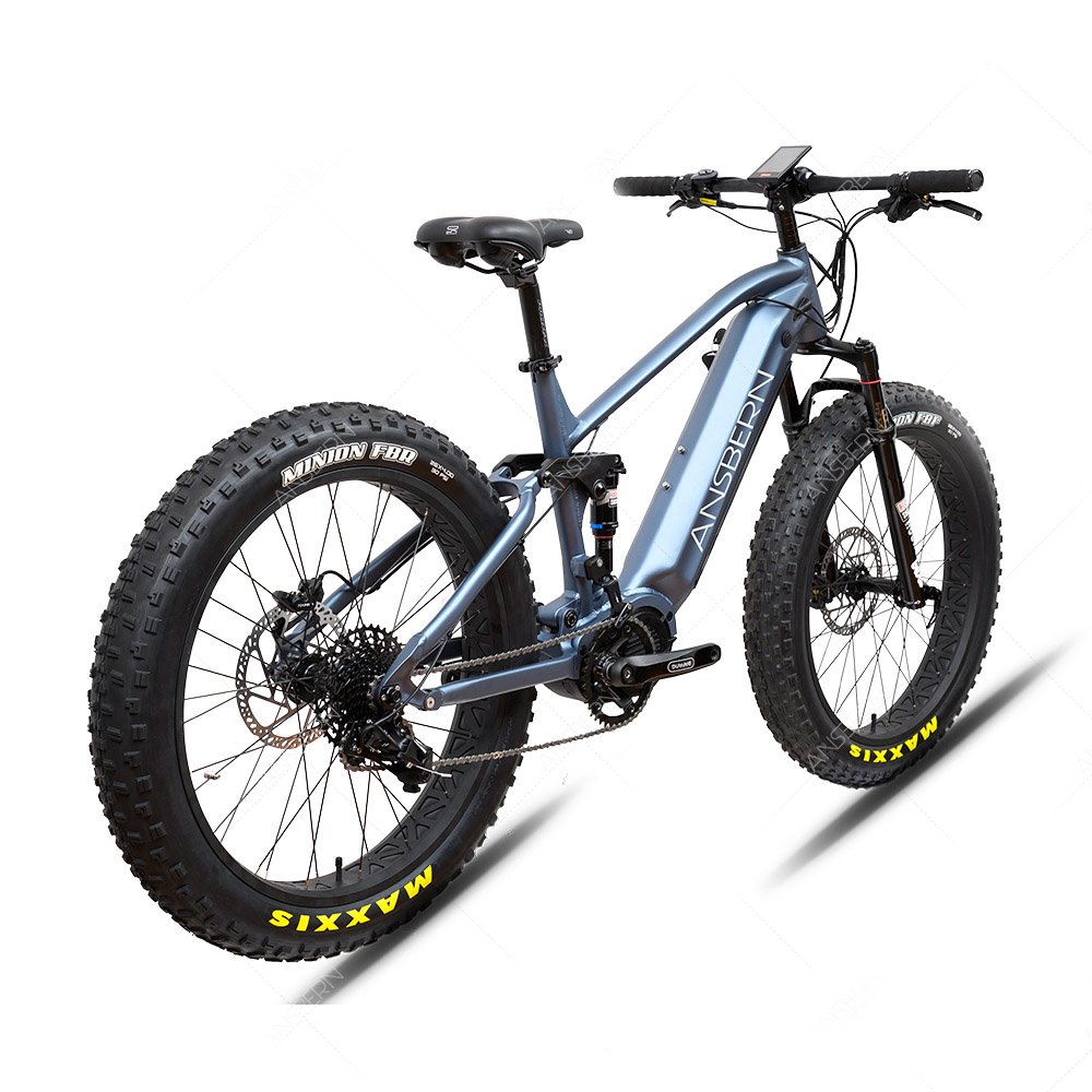 Ansbern 26/29 Inch G510 M620 48V/52V 1000W Bafang Mid Drive Dual Suspension Fat Tire Electric Mountain Bike