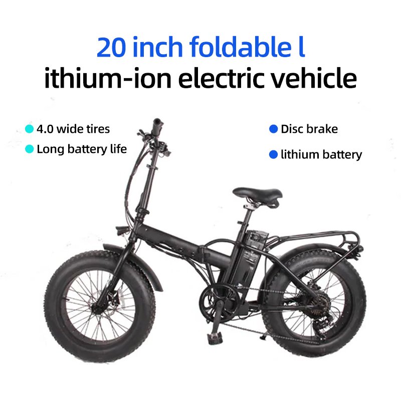 Warehouse Stock Foldable Electric Bike 14 Inch Fat Tire Off Road Ebike 400W 48V Lithium Mountain Electric Bicycle For Adults