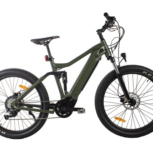 Full Suspension Electric Mountain Bike 26 Inch Electric Bicycle E Bike With Bafang Mid Motor