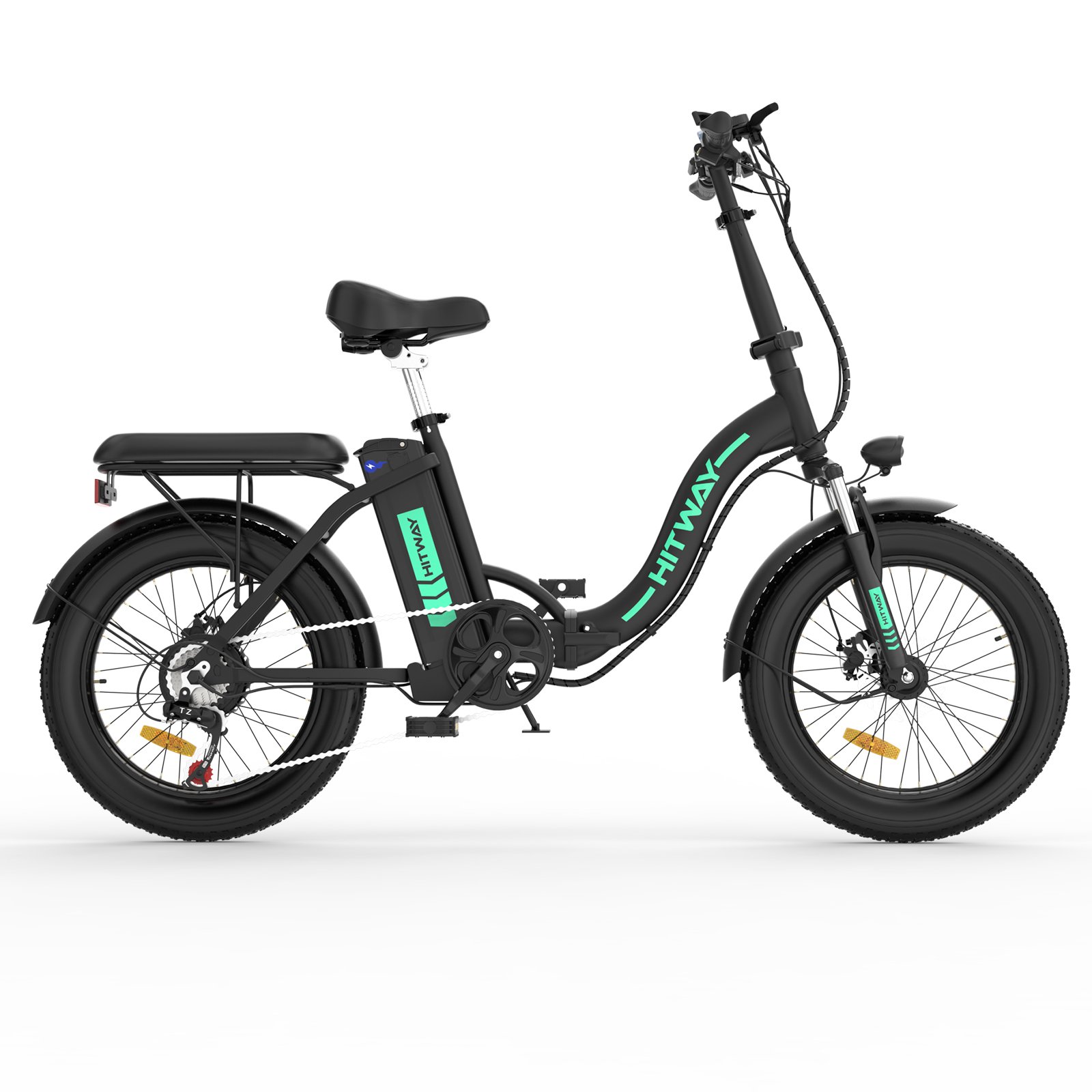 EU UK Stock BK6S E Bike 20 inch E-Fatbike 250 W Motor 36V 11.2Ah Battery Folding City E-Bike LCD Display 7 Gears Electric Bike