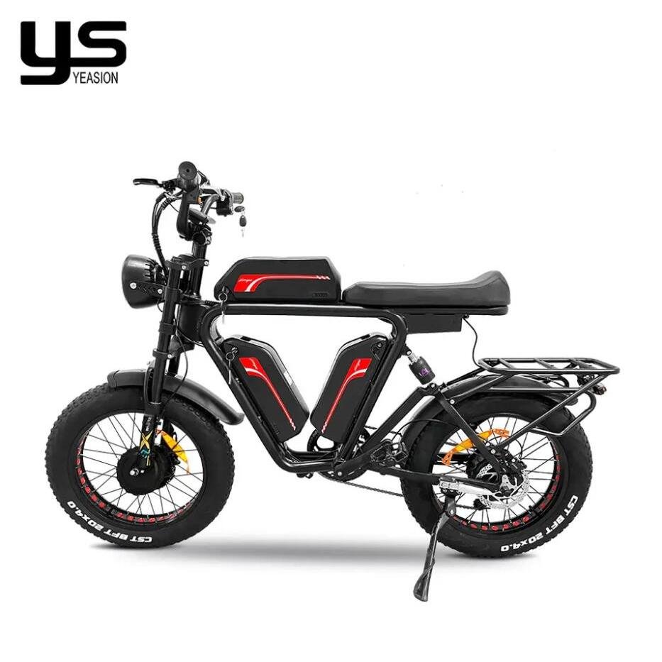 20 inch fat bike elettrica 2000w 66ah off road yolin triple lithium battery ebike fat tyre dual motor electric mountain bike