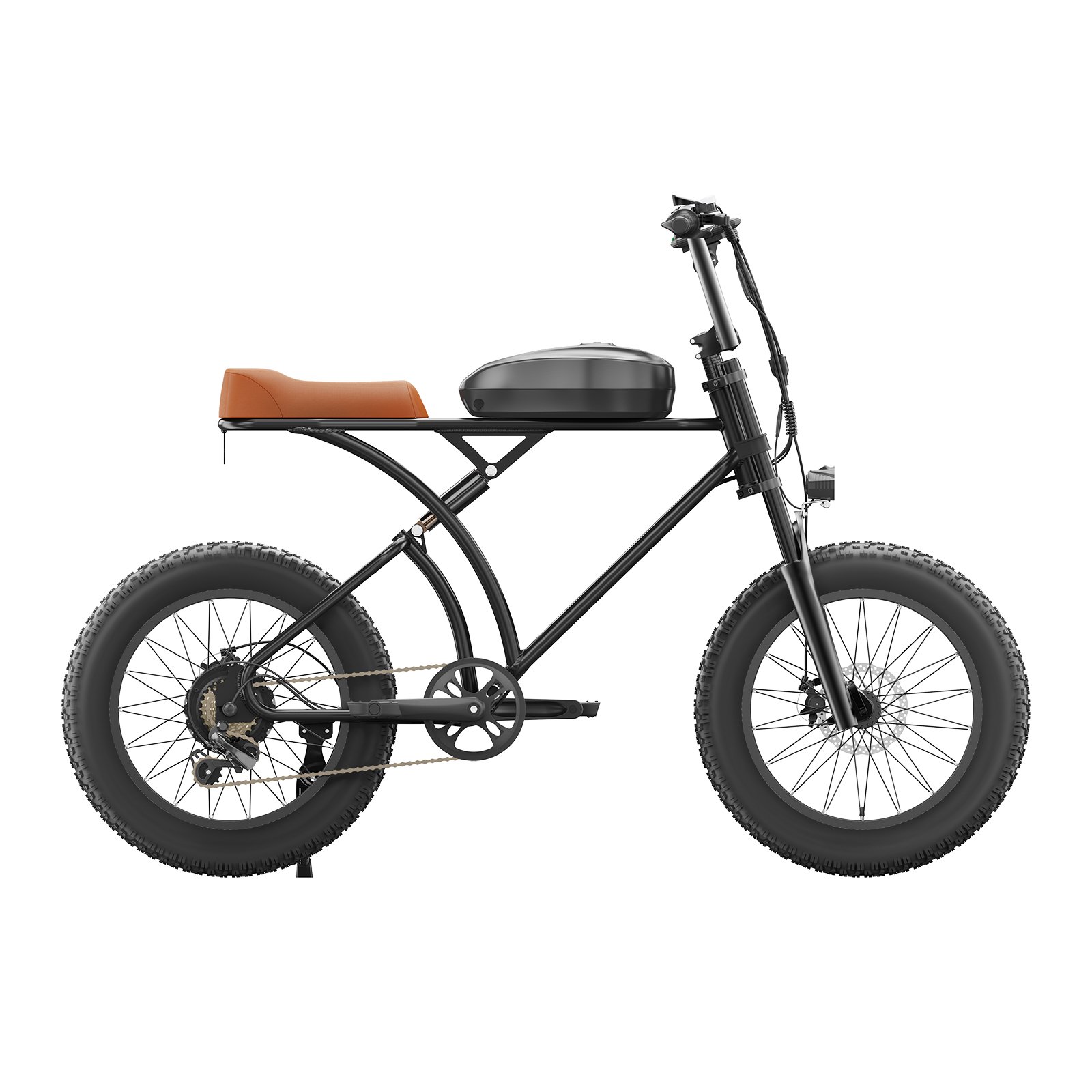 2024 New Retro Super Electric Hybrid Bike Fat Tire 20 inch 500W Ebike 48V Electric urban bicycle