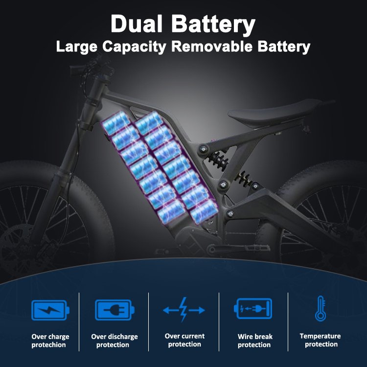 24 inch Fat Tire 1000W 48V 15AH 10AH Dual Lithium Battery 7 Speed Dirt eBike Aluminum Alloy Disc Brake Mountain Bike Electric