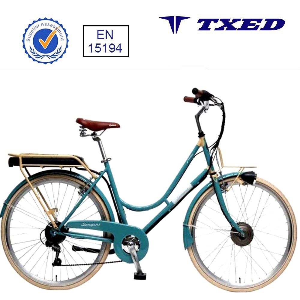 TXED Lady ebike 36V 10Ah Lithium Battery V-brake Verona Deluxe Retro electric city bike 36V 250W Motor Electric Bike