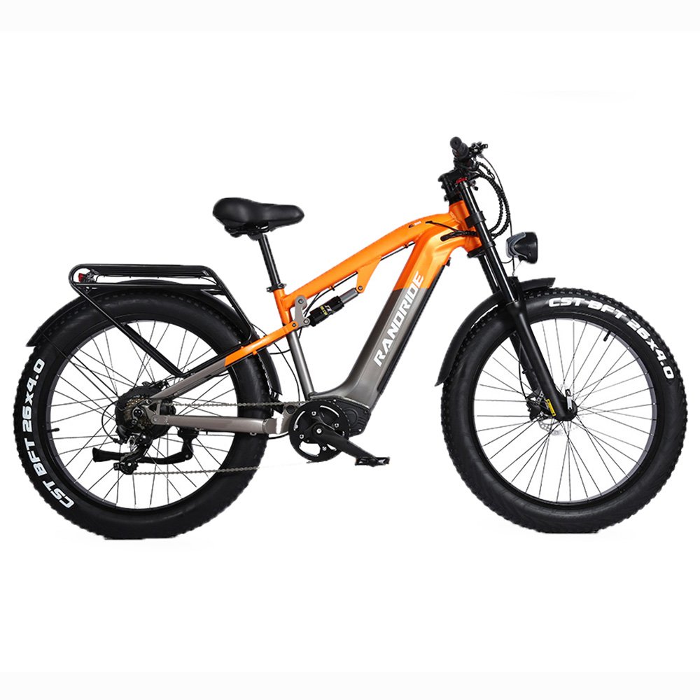 RANDRIDE 20Ah 26*4.0 e-bike full suspension fat tire electric mountain bike with throttle 1500w