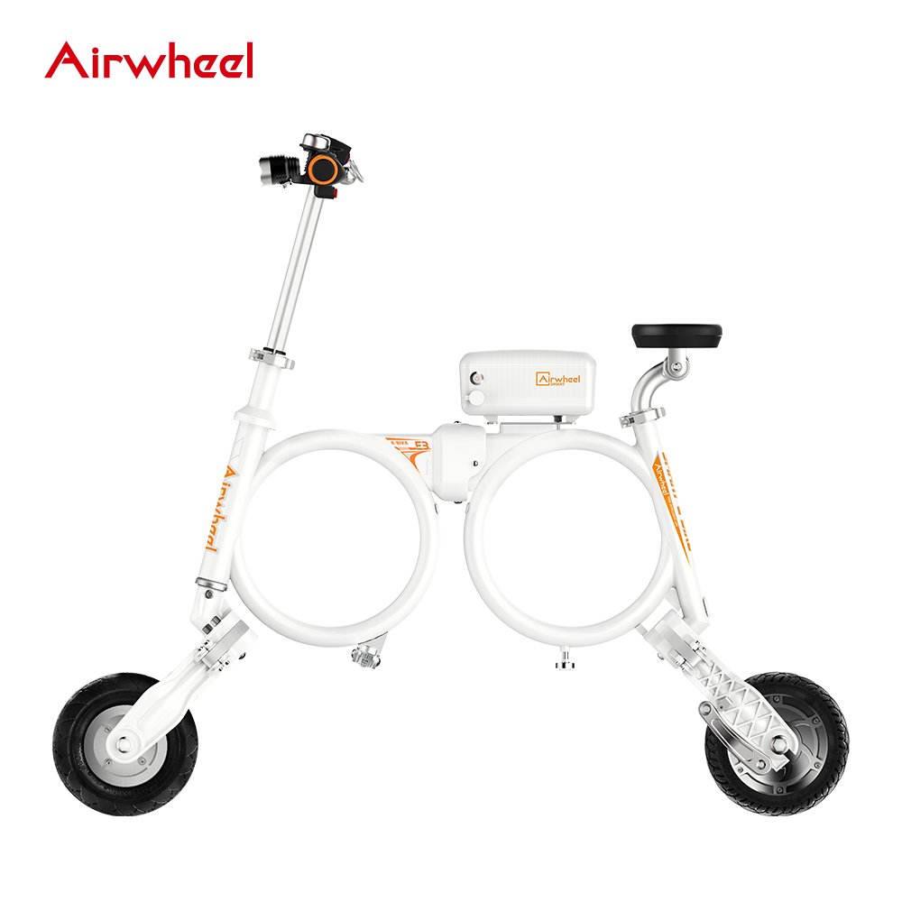 Airwheel e-folding bike-European warehouse mini and handy back pack E-bike easy-folding system city bike E3 on sales