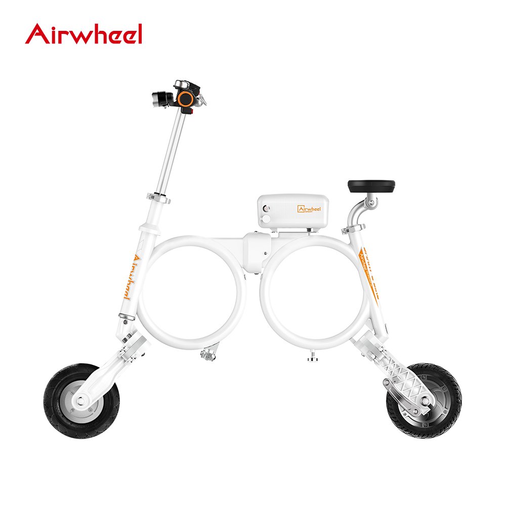 Airwheel e-folding bike-European warehouse mini and handy back pack E-bike easy-folding system city bike E3 on sales