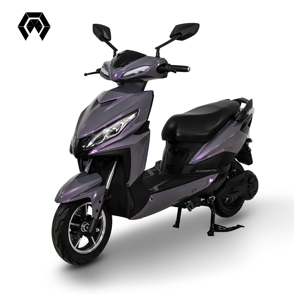 long range purple color 60v lithium battery electric chopper motorcycle