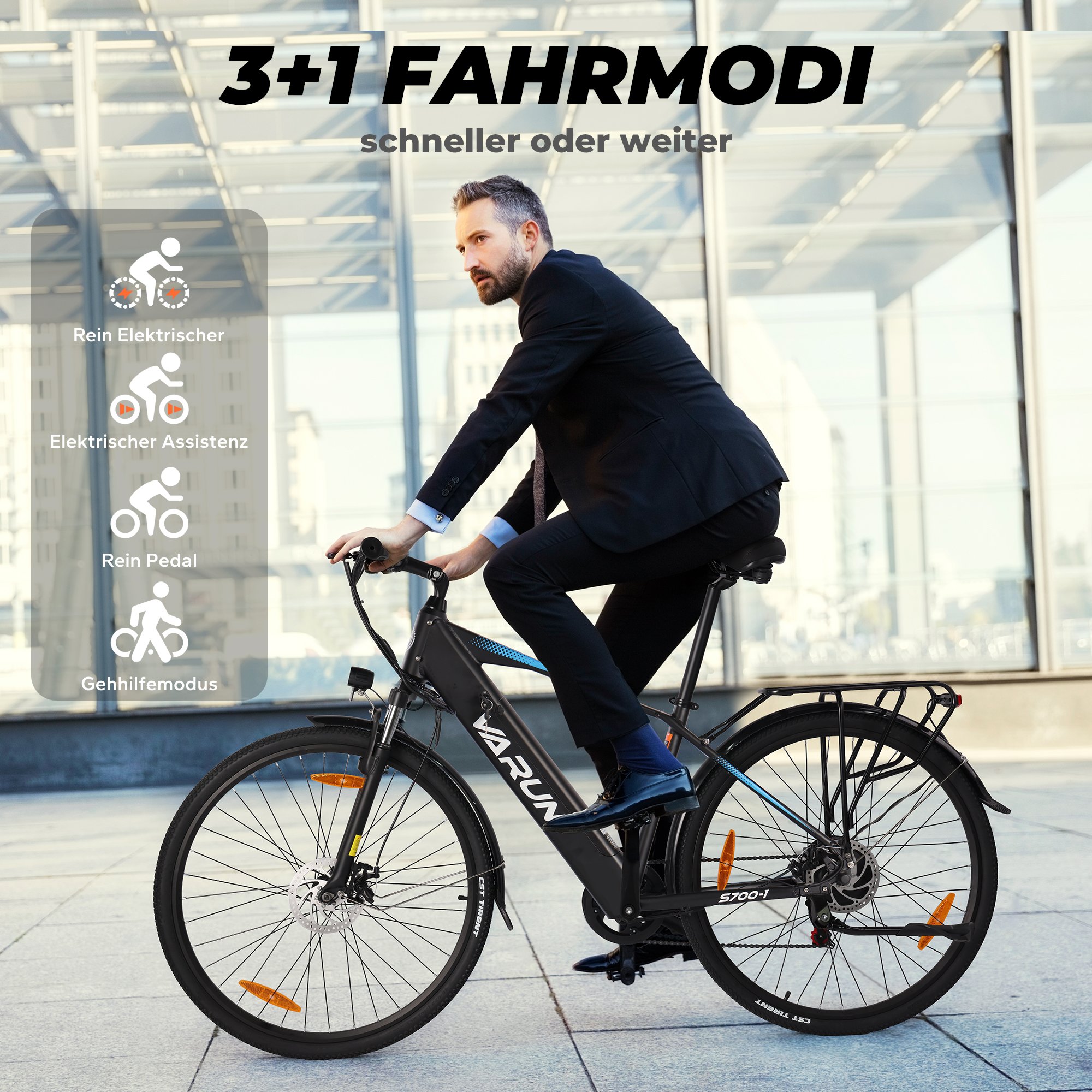 EU US Stock Electric City Bicycle 48V 10.4AH Ebike Integrated Hidden Lithium Battery Aluminium Electric Bike For Adults