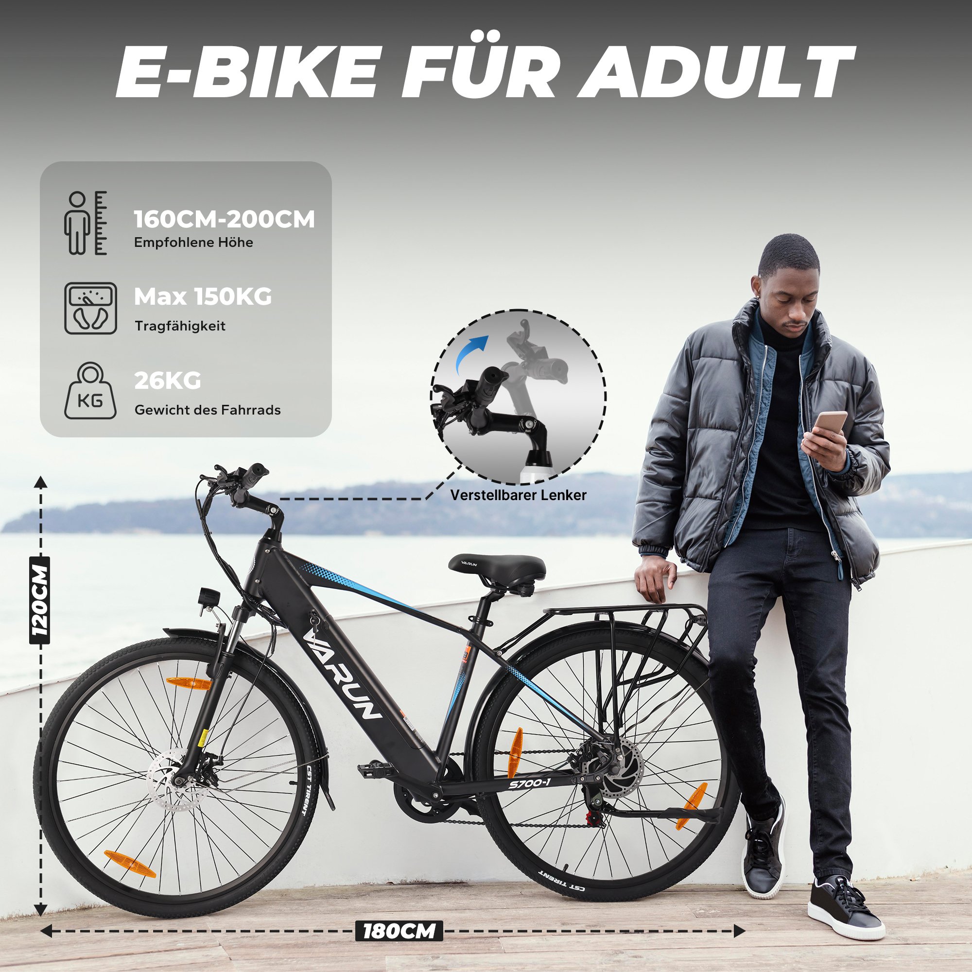 EU US Stock Electric City Bicycle 48V 10.4AH Ebike Integrated Hidden Lithium Battery Aluminium Electric Bike For Adults