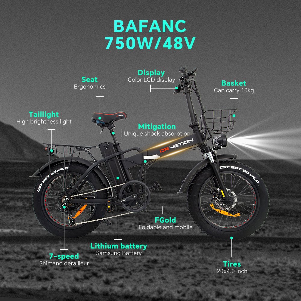 Eu warehouse cheap 20 inch 750W 48V road foldable city e bike folding fat tire hybrid bikes adult electric bicycle for adults