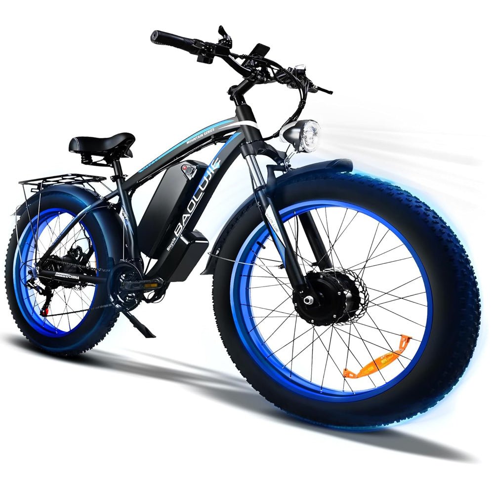 USA Stock 26inch Dual Motor 2000W 20AH Electric Mountain Bikes Hydraulic Brake 21 Gears 45KM/H All Terrain Electric Bike