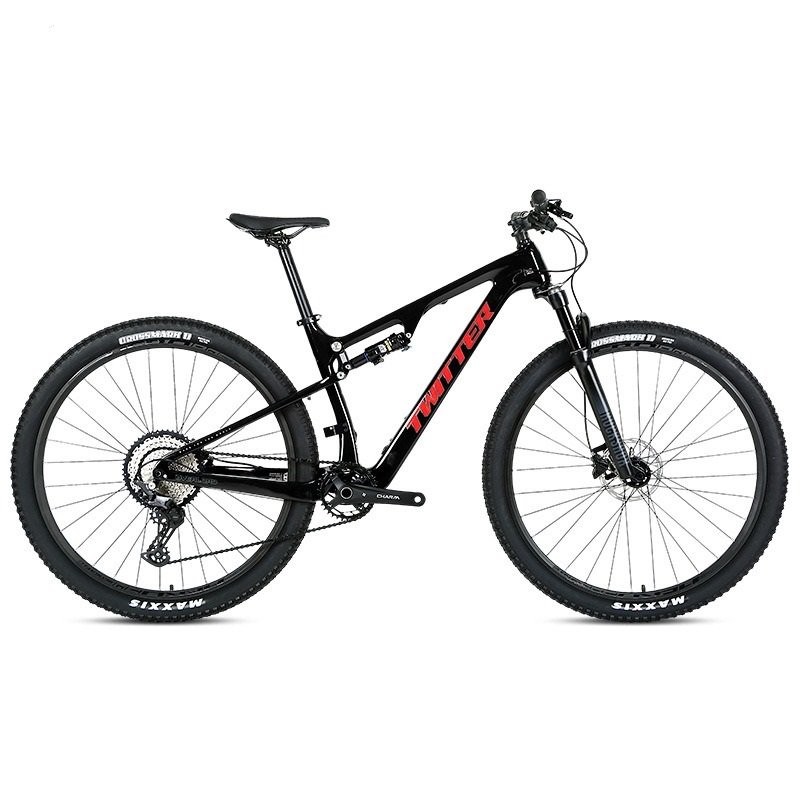 Pro 27-Inch Full Suspension Carbon Fiber Mountain Bike Speed Model Cyclocross Road Bike Shimano Shifter Aluminum Fork Cycling