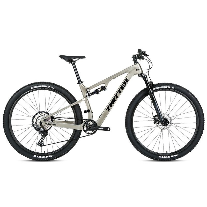 Pro 27-Inch Full Suspension Carbon Fiber Mountain Bike Speed Model Cyclocross Road Bike Shimano Shifter Aluminum Fork Cycling