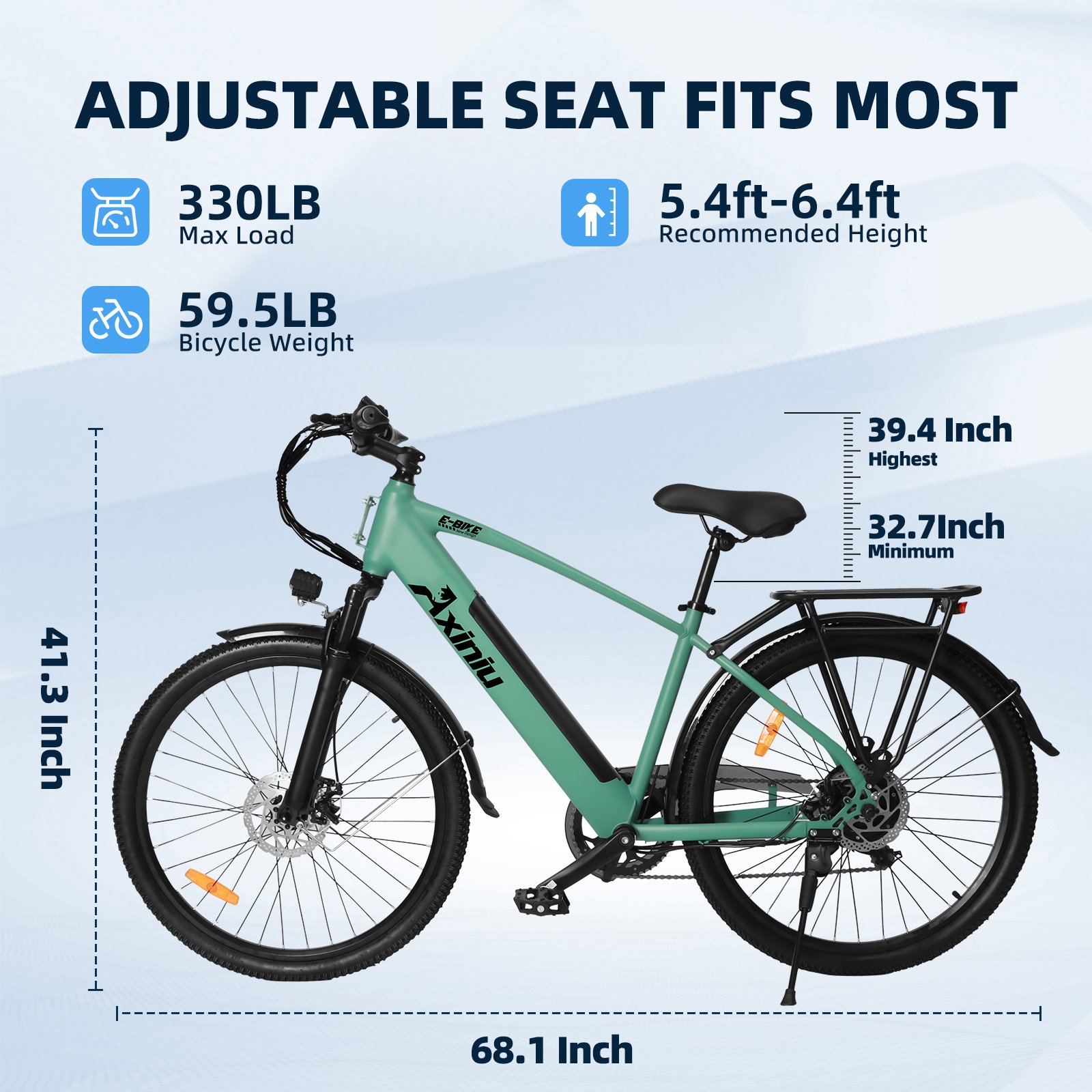 Competitive Price Green City Electric Bike 36V 10AH 500W Moped Charge Cycle Electric City Bike Urban Ebike For Adult