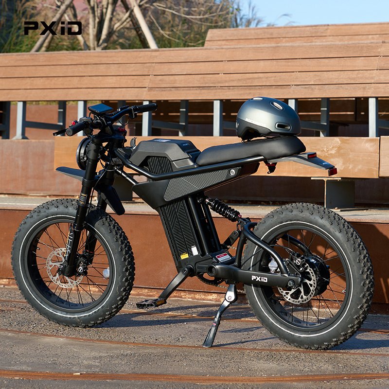 PXID MANTIS P6 e bike 28mph fast speed full suspension 20 inch fat tire e bike electric mountain bike