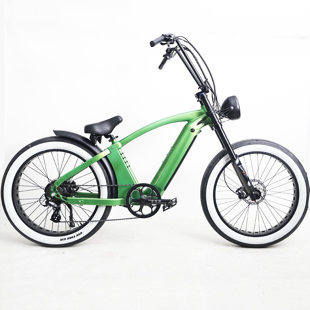2022 New Design 48V Motor 350/500/1000W Power 26*4.0 inch Fat Tire Retro Chopper Design City Road Electric Bike Bicycle E Bike