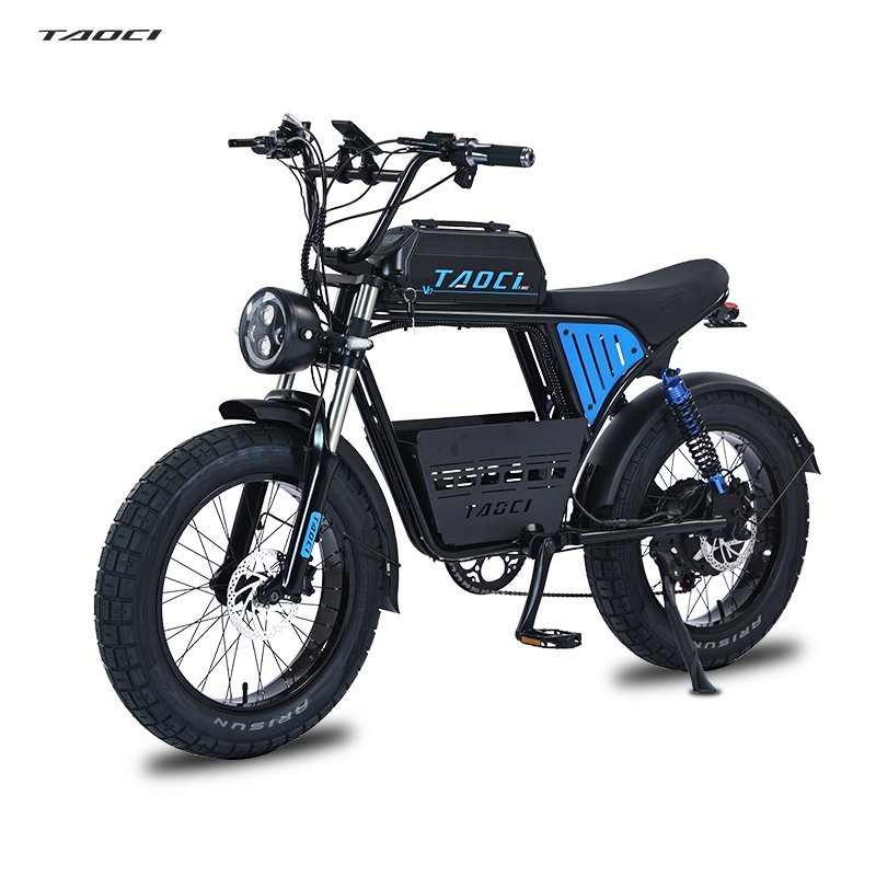 TAOCI V07 e-bike 1500W powerful electric city bike 20'' 4.0 fat tires lithium battery bicycle with basket ready to ship
