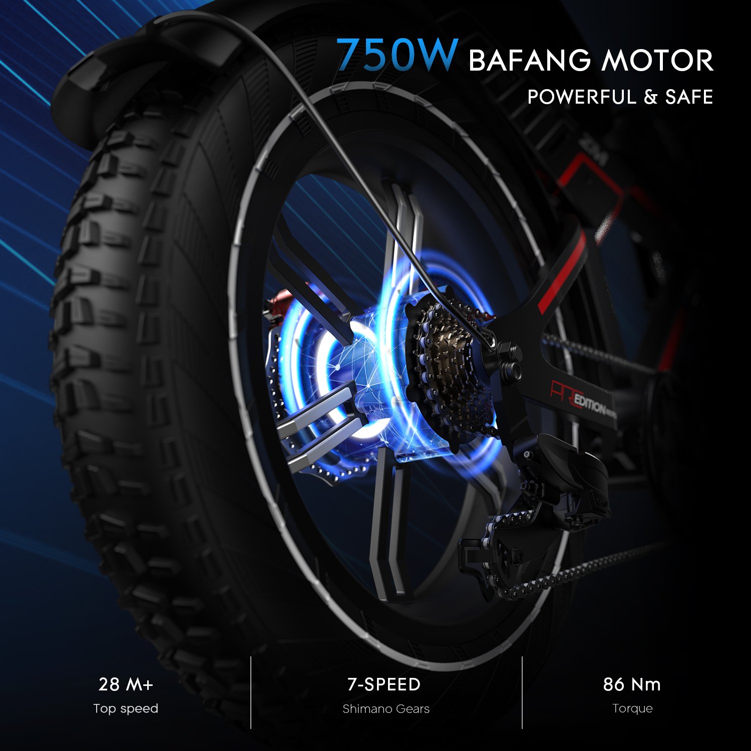 EU US Warehouse Men's 48V 25AH Electric Mountain Bike Disc Brake System Fat tire Electric bicycle Bike Lithium Battery