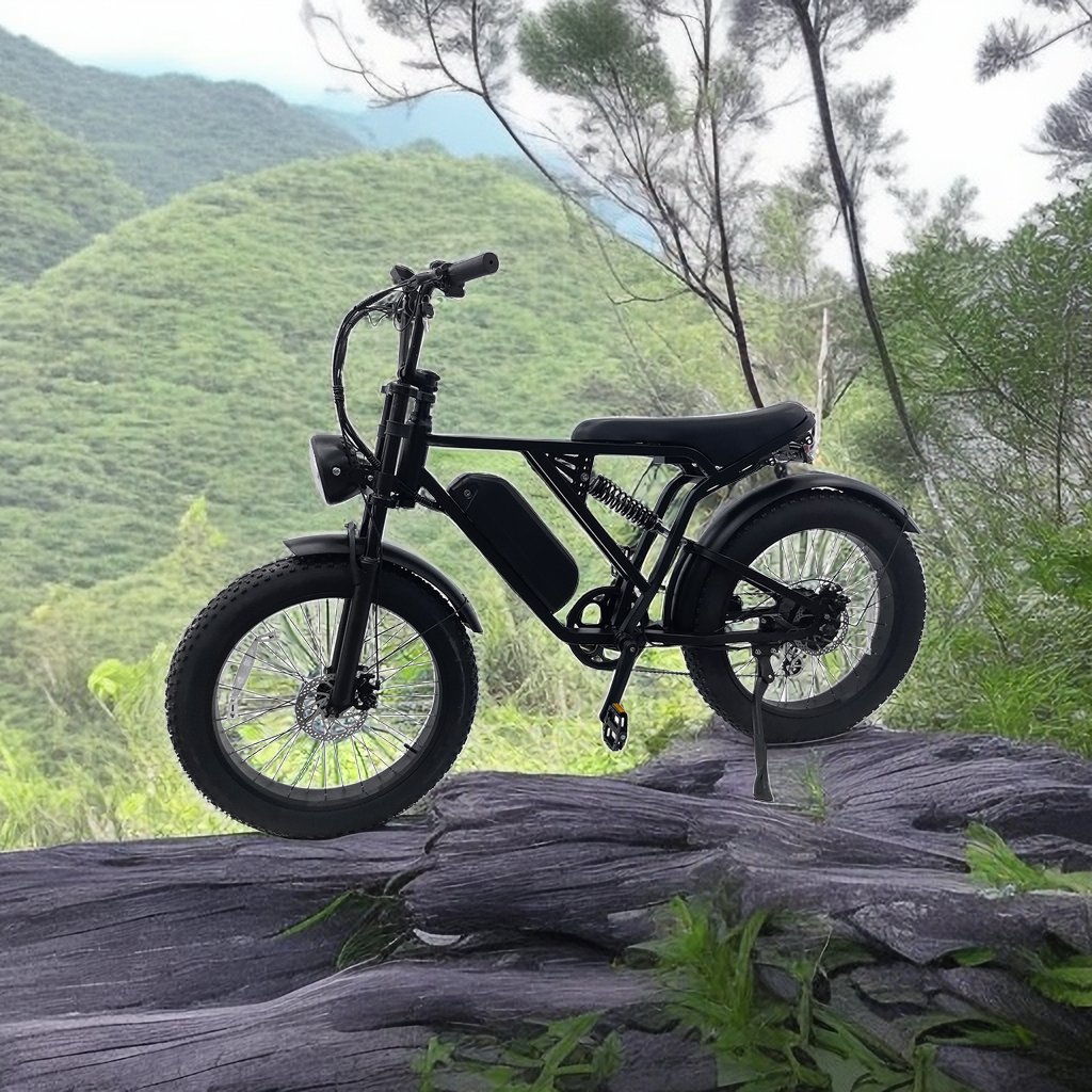 Y-24 250W/500w 48v Rear Hub Motor 24 Inch Fat Tire Vintage E Bike V8 Electric Fat Tire Bicycle adult electric bike