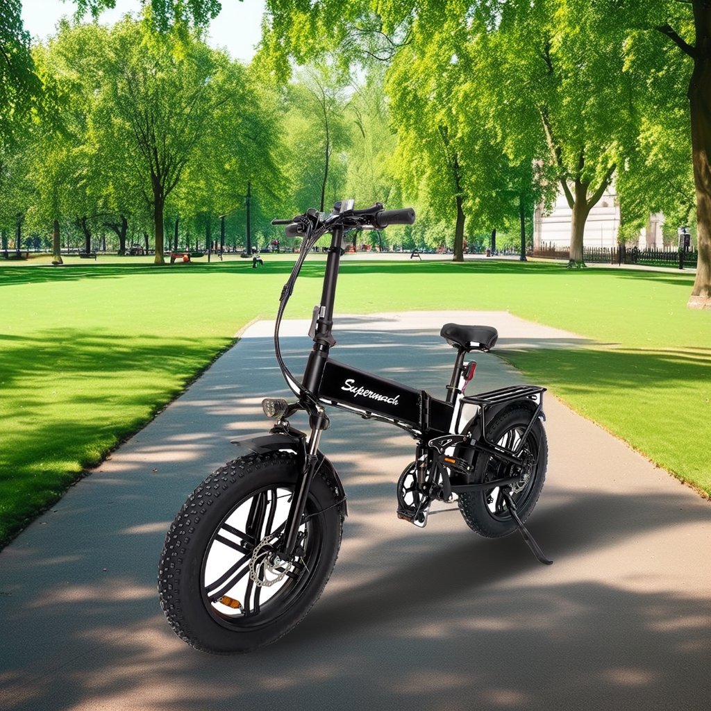 2024 USA Warehouse Fat Tire Electric Bike Foldable E bike 20-Inch Electric Mountain Bike 500W Motor 10A Battery Daily coummuting