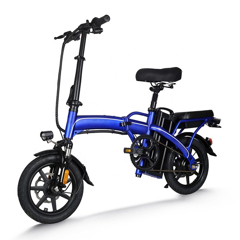 New Rear Hub Fast 14" Fat Tire 500 Watt Folding E Bike Bicycle 48V 500 W 350 W City Foldable Electric Bike Us Stock